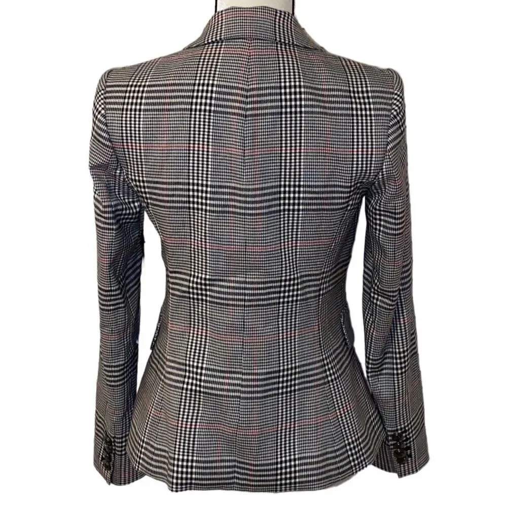 Lini Eve Plaid Single-Button Lined Blazer